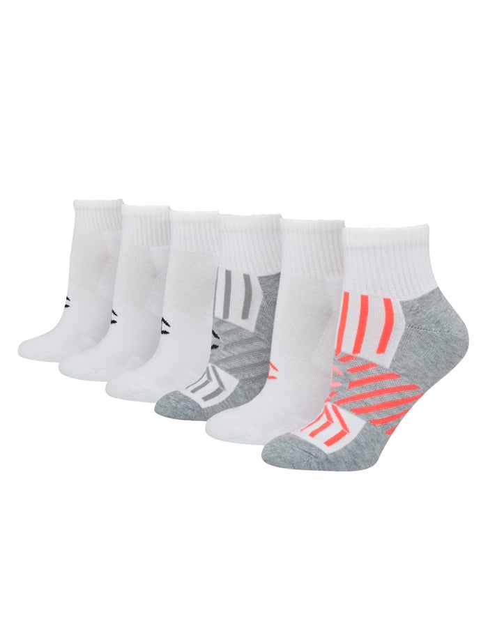 Champion Performance Ankle 6-Pairs - Naisten Valkoinen/Pinkki Sukat - Suomi 3615072-IB